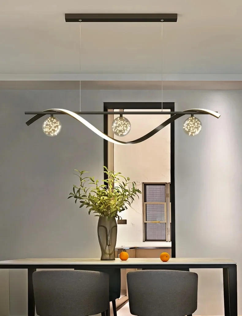 Description Picture 6 of itemModern Minimalist Led Pendant Lamps Dimming for Coffee Table Dining Room Kitchen Island Ceiling Chandelier Home Lighting Fixture