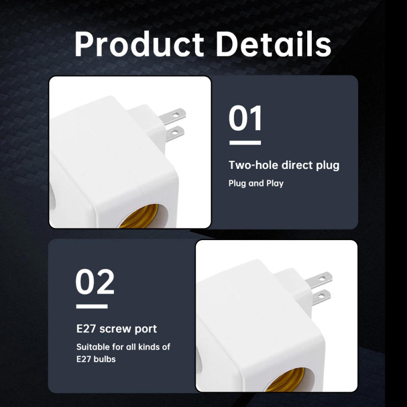 Description Picture 6 of itemHuman Body Infrared Sensing Lamp Socket E27 Threaded Lamp Socket Direct Insertion Wall Lamp Socket With Photosensitive