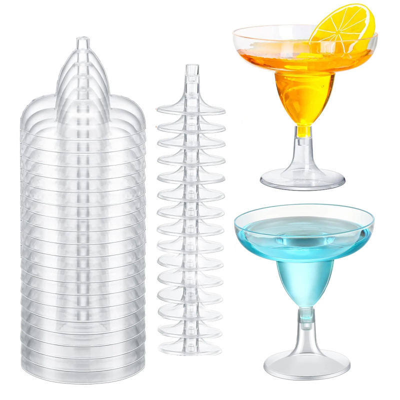 Description Picture 2 of item10pcs Plastic Margarita Glasses 5oz Disposable Cocktail Cups Party Mexican Decorations Fiesta Party Decorations dessert cups