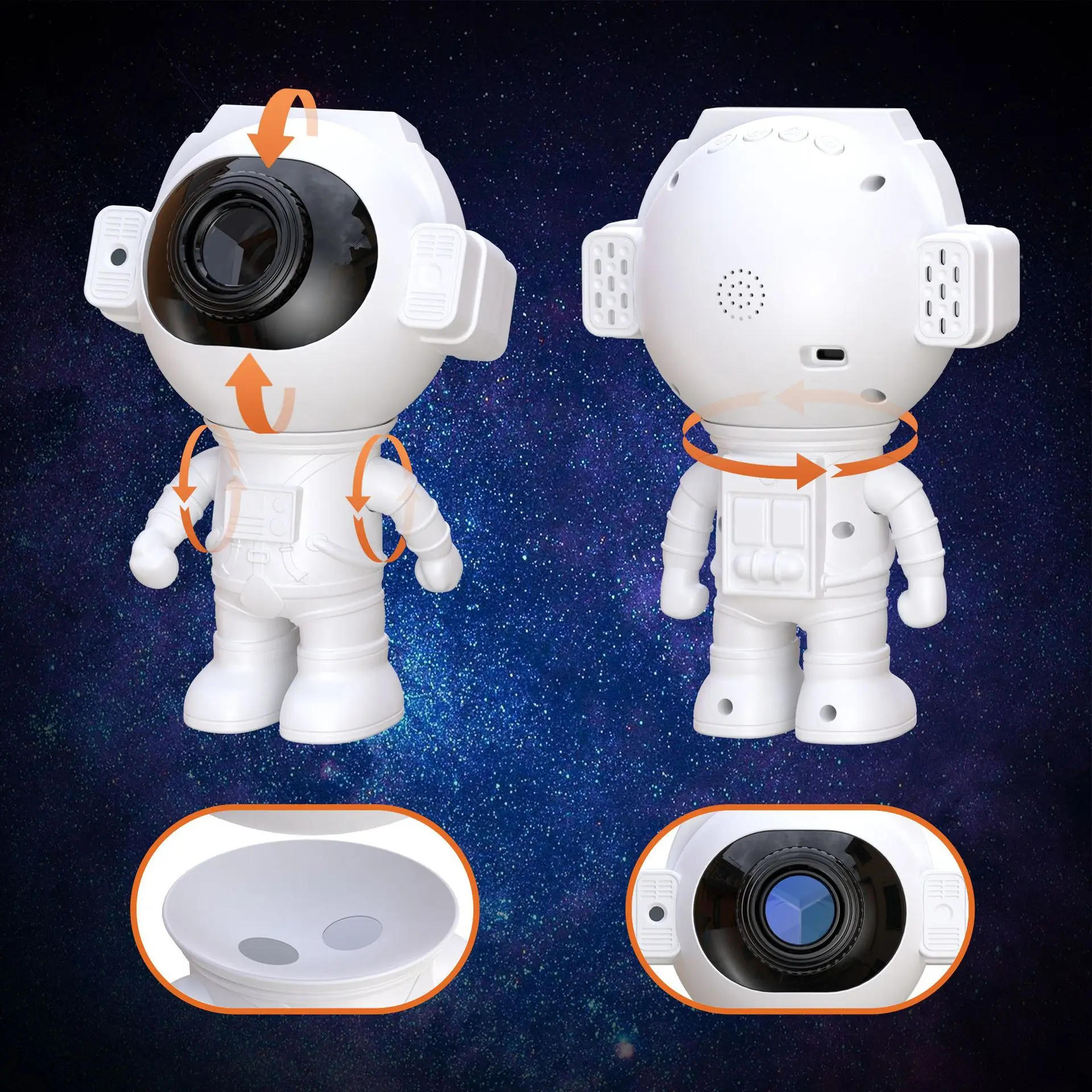 Description Picture 3 of itemBluetooth Galaxy Astronaut Starry Projector Night Light LED Star Sky Lamps Nebula Room Decoration Bedroom Kids Birthday Gift