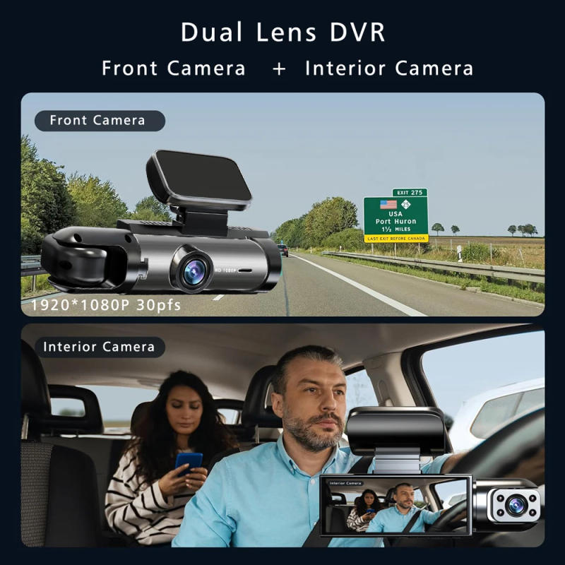 Description Picture 3 of itemDual Lens Car DVR Dash Camera FHD 1920*1080P Dash Cam Cabin Dashcam Vehicle Video Drive Recorder Interior Mini Dvrs Black Box