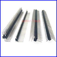 10pcs 1x40 2X40 40Pin 80PIN 2.54mm right Angle single row Pin head male 90 degree Pin connector Double row pin