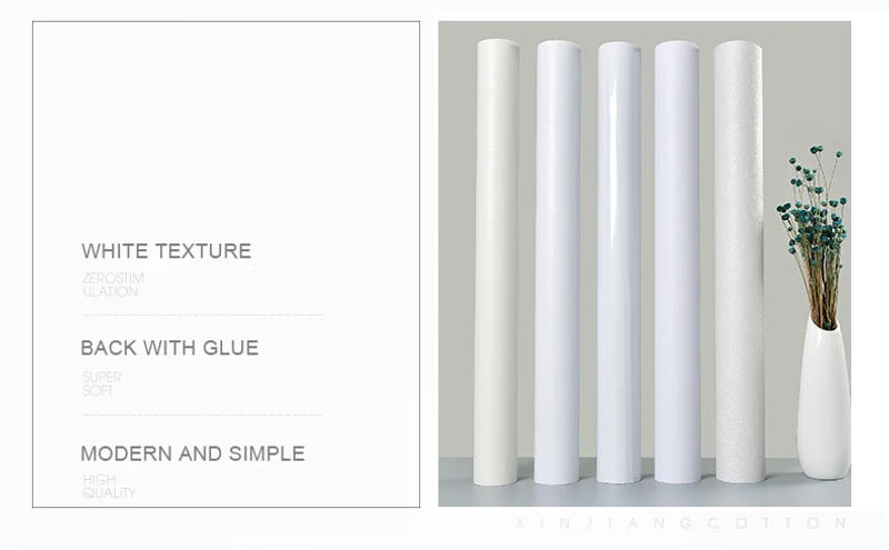 Description Picture 5 of itemPure White Wallpaper Self-Adhesive Waterproof Moisture-Proof Paint Kitchen Wall Stickers Cabinet Table Furniture Decoration Film