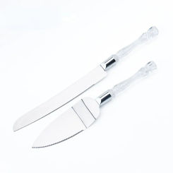2Pcs Stainless Steel Cake Shovel Set Bread Pizza Knife Dessert Pie Fondant Divider Cutter Spatula Server Baking Tool for Wedding
