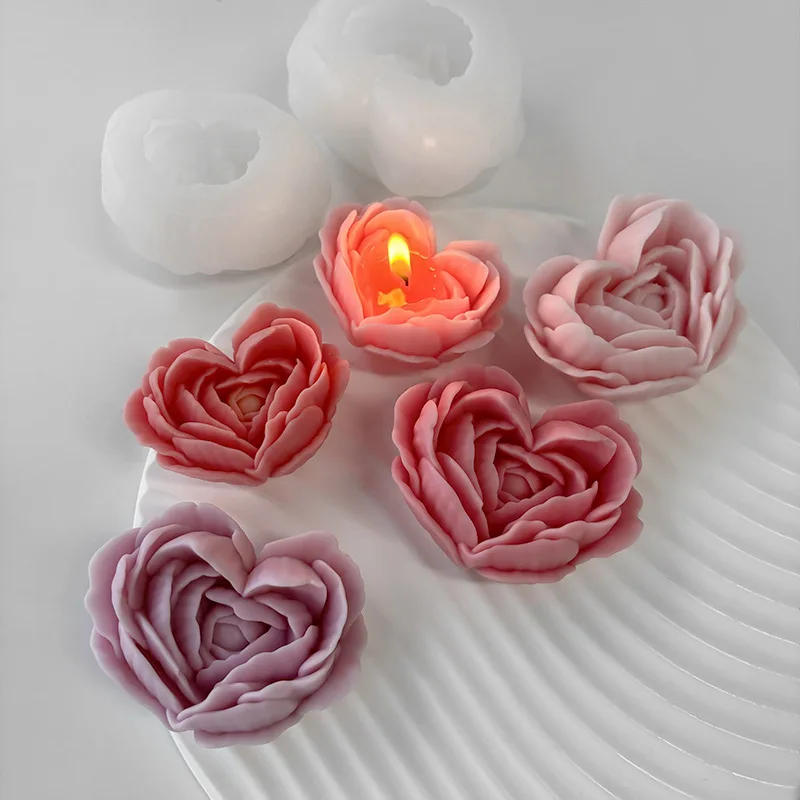 Description Picture 5 of itemLove Flower Mold Rose Aromatherapy DIY Flower Mold Handmade Soap Drop Glue Gypsum Candle Silicone Mould Candle Making Kit