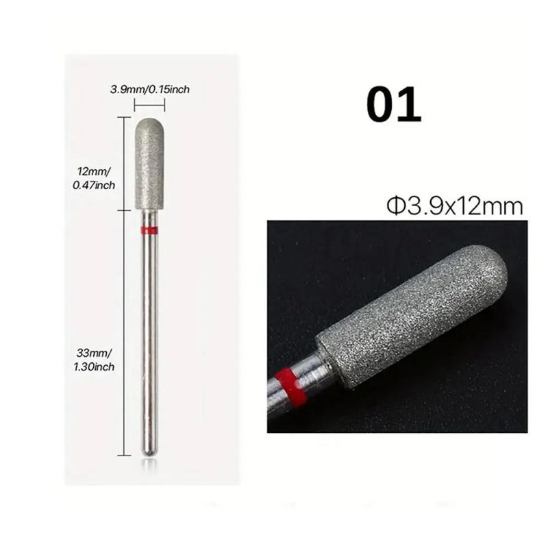 Description Picture 4 of item5pcs/Set Diamond Nail Drill Bit Milling Cutter for Manicure Electric Rotary Burr Cuticle Tools Accessories