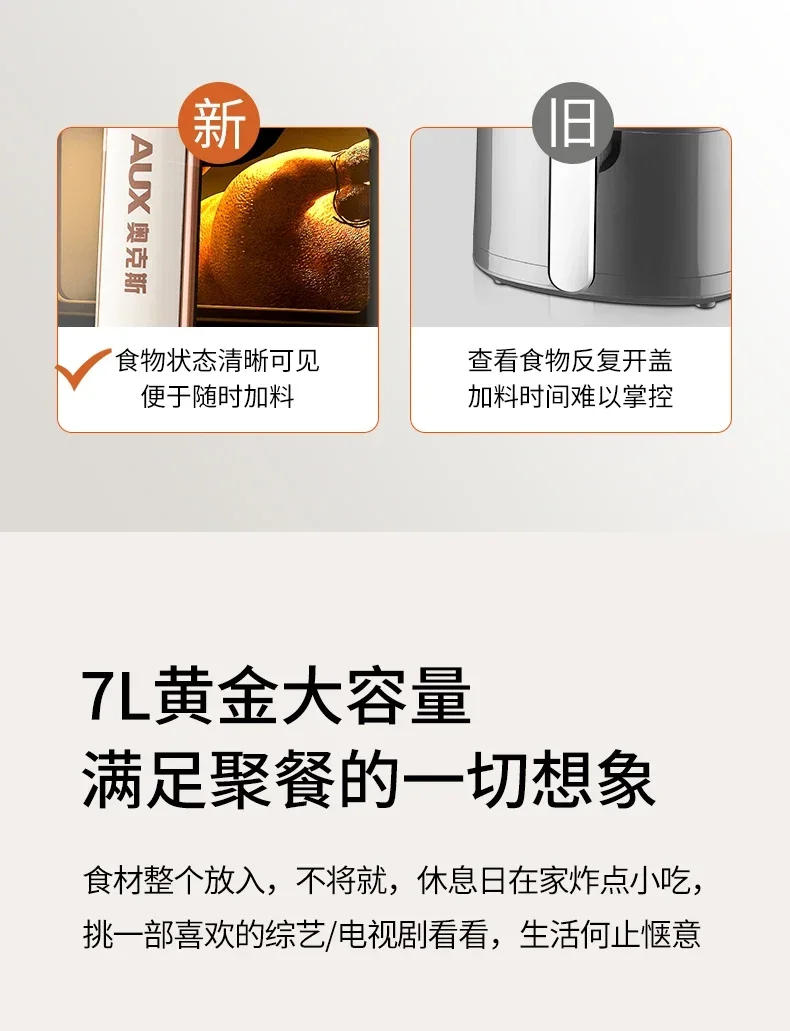 Description Picture 5 of itemAir Fryer New Homehold Visual Large Capacity Intelligent Electric Oven All-in-One Machine Deep Frying Pan Machine