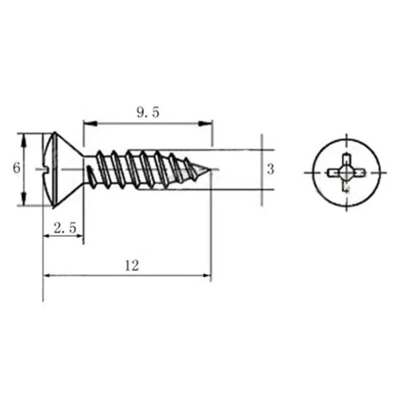 Description Picture 5 of item50Pcs Guitar Pickguard Screws With Box For ST Electric Guitar Bass Metal Pick Guard Scratchplate Screws Bolts Set Accessories