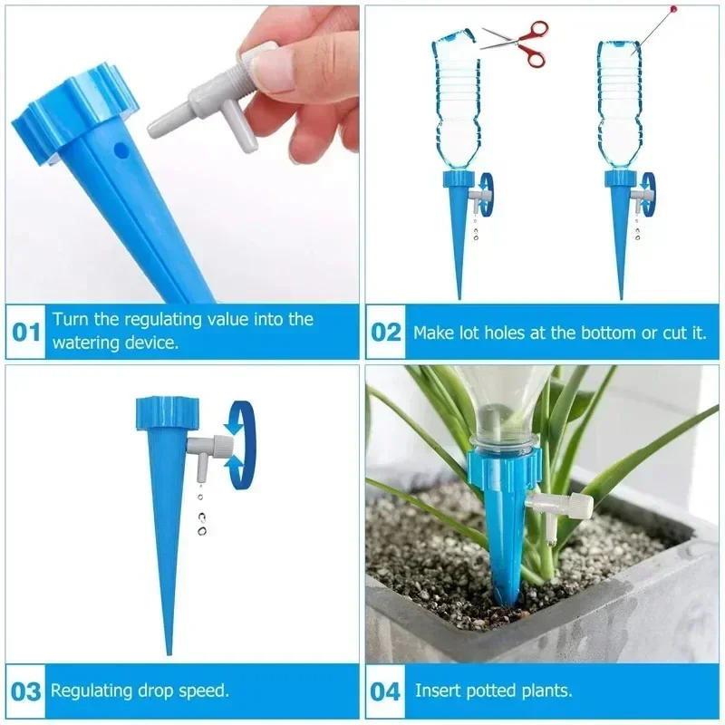 Description Picture 6 of itemAutomatic Drip Irrigation System Self Watering Spike for Flower Plants Greenhouse Garden Adjustable Auto Water Dripper Device
