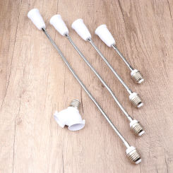 18CM 28CM 38CM 48CM Flexible E27 To E27 LED Bulb Extension Lamp Holder Light Socket 220V LED Lamp Holder Converter