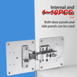 1~10PCS Kitchen Cabinet Hinge Repair Plate Stainless Steel Furniture Drawer Hinge Fixing Plate Table Cabinet Window Door Repair