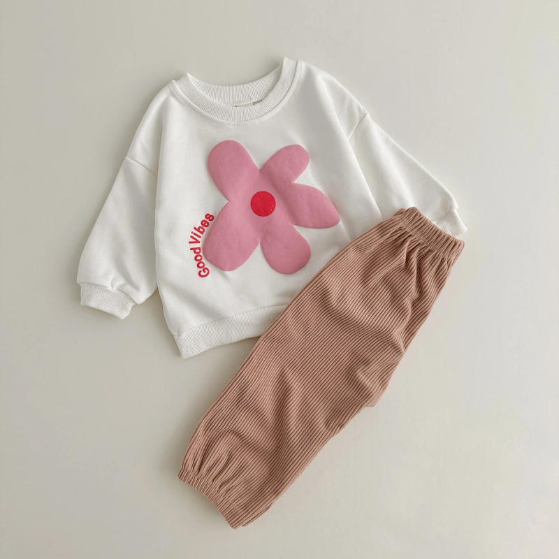 Description Picture 3 of item2PCS/Set Autumn Baby Boys Clothes Casual Set Prints Sweater+Corduroy Pants Kids Clothing Baby Girls Outfit Cotton Suit