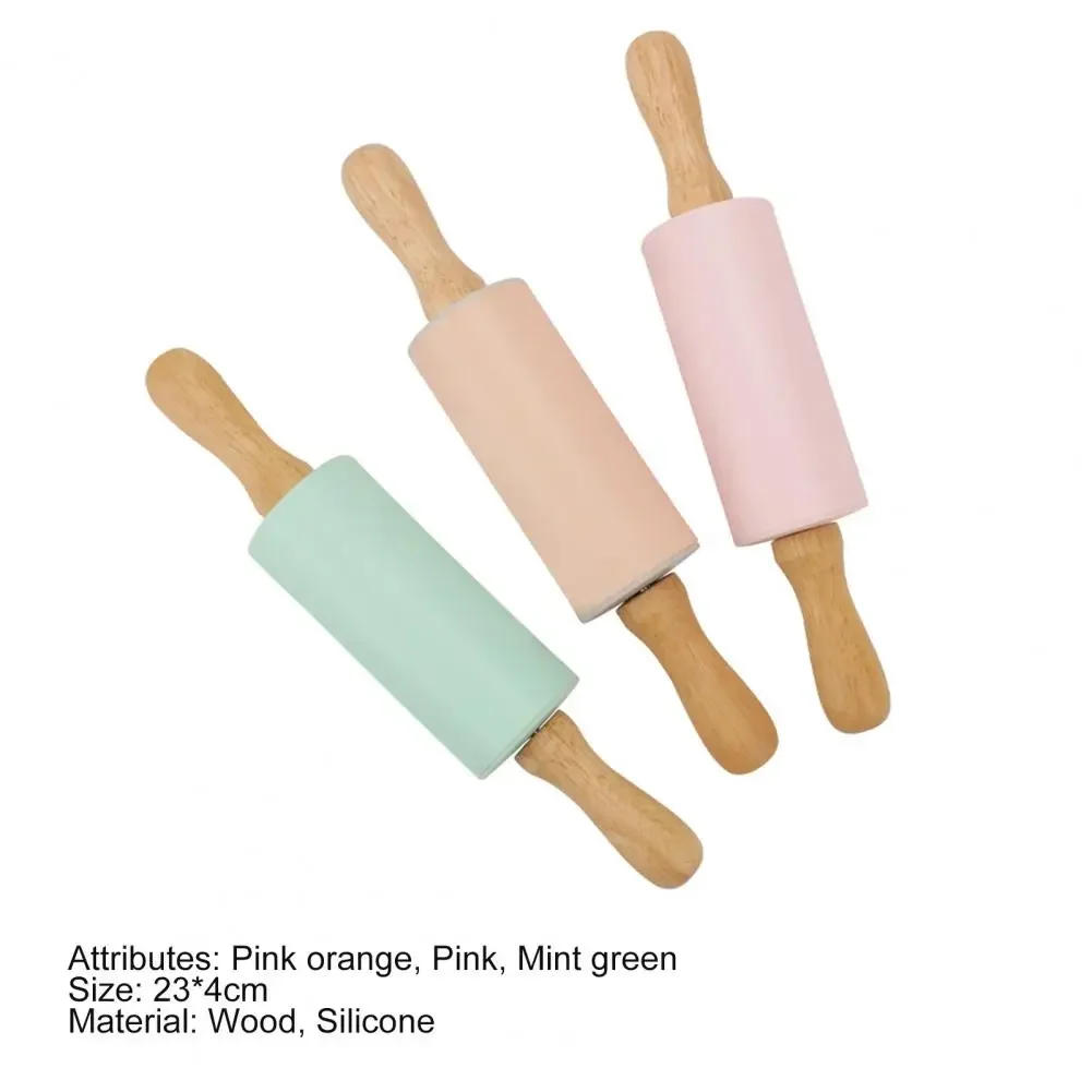 Description Picture 2 of itemPractical Rolling Pin for Restaurant, Useful Children Baking Dough Roller, Silicone Dough Roller Kneading Stick
