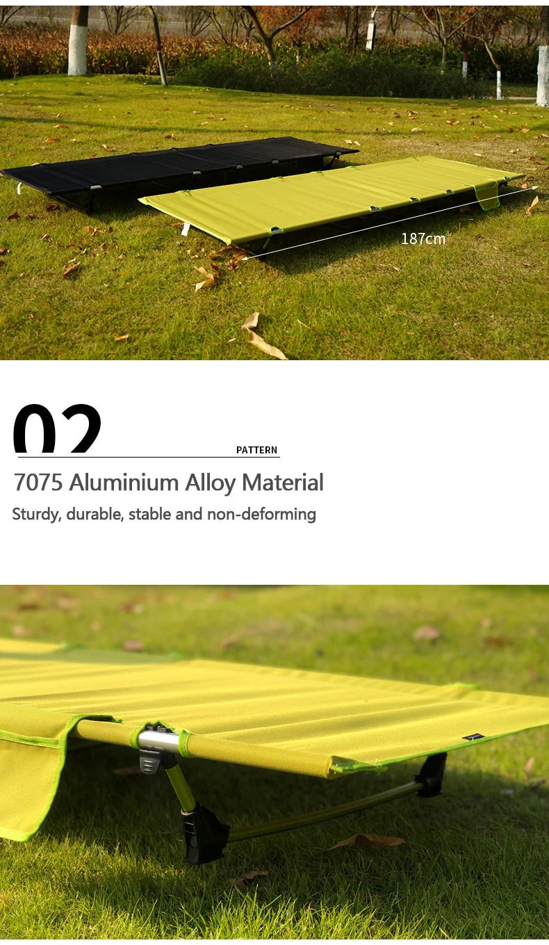 Description Picture 6 of itemNew Outdoor Camping Folding Cots  Hiking Backpacking Travel Tent Sleeping Military Bed Ultralight Portable Single Foldable Cot