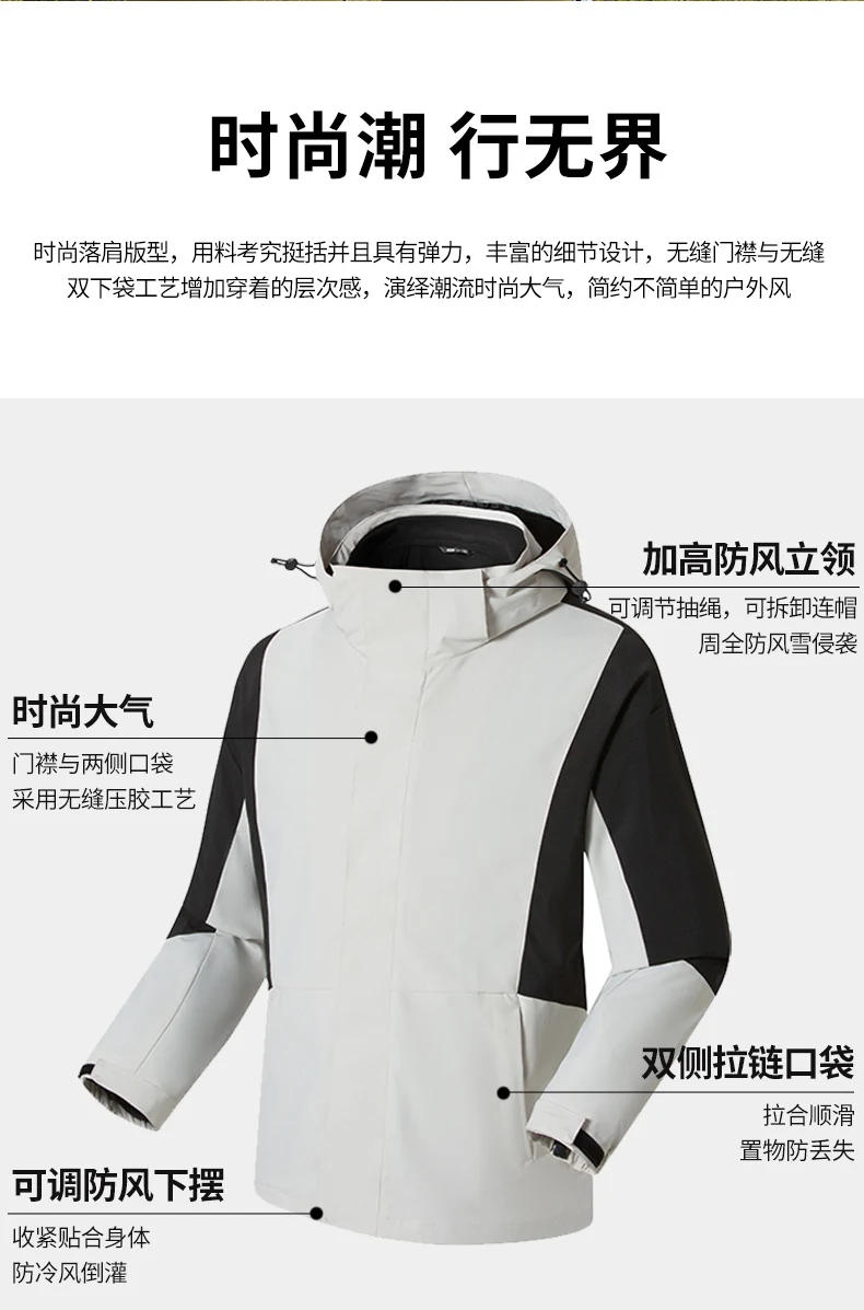 Description Picture 5 of itemCustomized logo for work clothes in a three in one autumn/winter 4S store, customized for work clothes