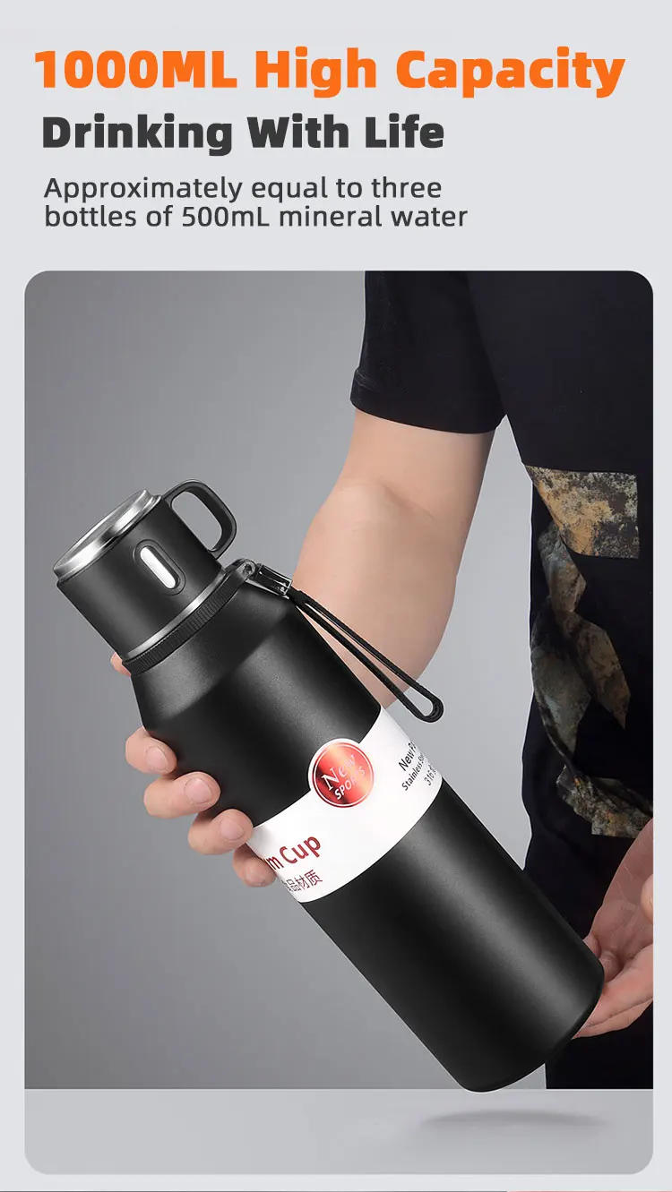 Description Picture 5 of item1000ml Coffee Thermos Bottle Keep Hot Cold Stainless Steel Thermos Vacuum Flasks Water Bottle 1.5L Tea Thermos Vacuum Kettle