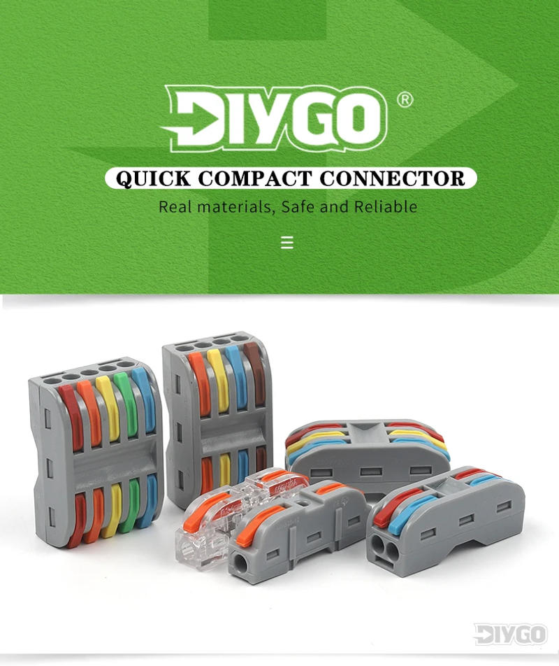 Description Picture 6 of itemDIY GO Wire Connector 221 222 Universal Compact Wiring Connectors For Electrical Lighting Fast Docking Cable Terminal Block