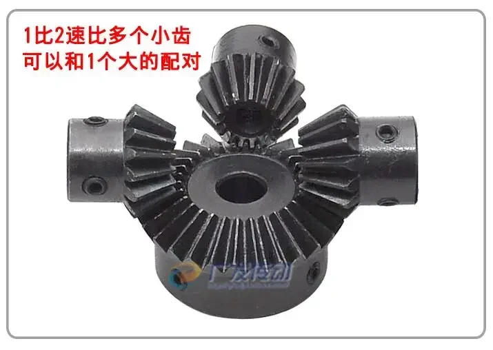 Description Picture 6 of item1Pc Single 1:3  Bevel Gear 1 Modulus 20 Teeth :60 Teeth transmission / 90 degrees bore 6mm 8mm 10mm 12mm 14mm 15mm