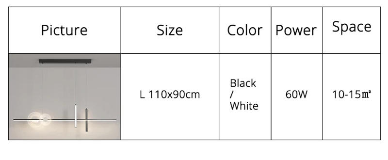 Description Picture 5 of itemNew Modern Chandeliers LED Ceiling Chandelier Simple Black White Lights Indoor Lighting Living Dining Room Bedroom Pendant Lamps