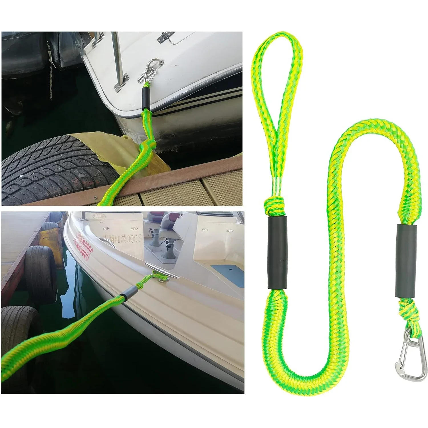 Description Picture 2 of itemBungee Dock Lines Cords Docking Rope For Kayak Watercraft SeaDoos Jet Ski Pontoon Canoe Power Boat Mooring Rope Accessories