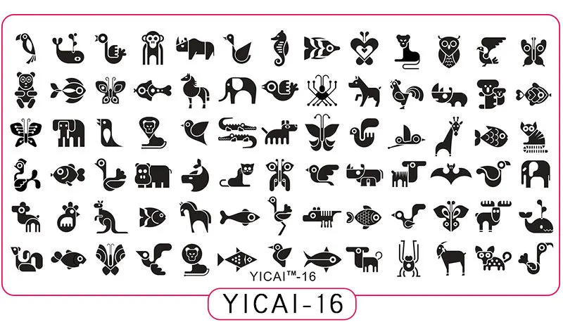 Description Picture 5 of itemLace Nail Stamping Plates Geometric Flower Leaves Cat Bird Nail Art Stamp Templates Polish Printing Stencils Manicure Tools