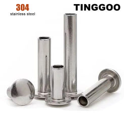 50pcs M1.5 M1.7 M2 M2.5 GB873 304 Stainless Steel Round Flat Truss Oval Head Half Semi Hollow Shank Rivet Screw