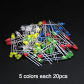 5 colors each 20pcs