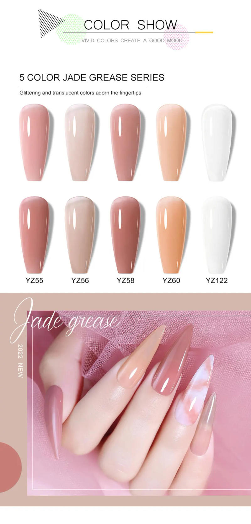 Description Picture 2 of itemClou Beaute Summer Bright Neon Color Gel Nail Polish Yellow Green Orange Red Gel Varnish Pretty Varnis Semi Permanent For Nails