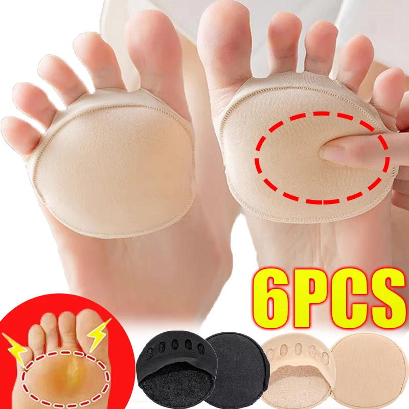 Description Picture 2 of item6Pcs Five Toes Forefoot Pads Women High Heels Half Insoles Orthotics Pain Relief Foot Care Feet Pain Massaging Toe Pad Inserts