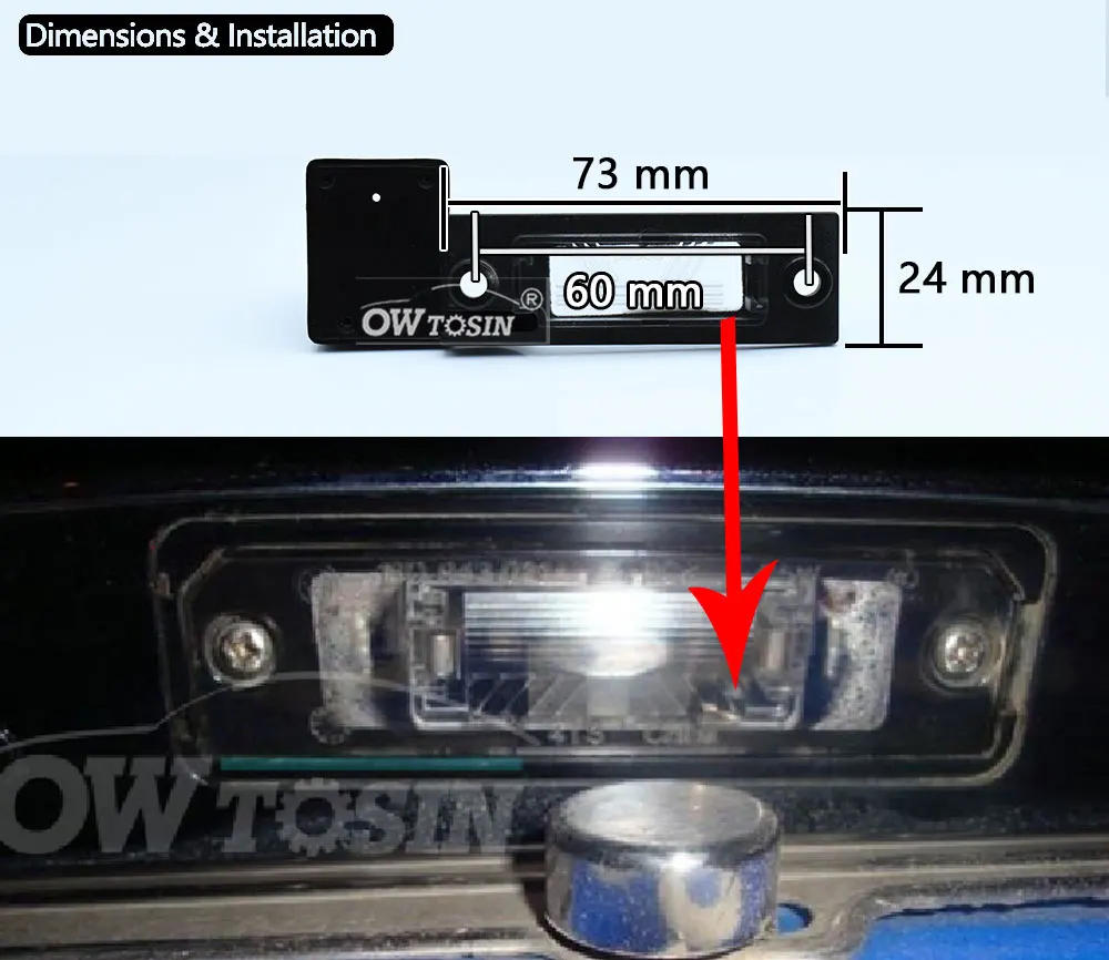 Description Picture 4 of itemAHD 1920x1080P Car Camera For Volkswagen Golf Plus Caddy MK3 Passat Jetta mk5 2005~2010 Bracket License Plate Light Night Vision