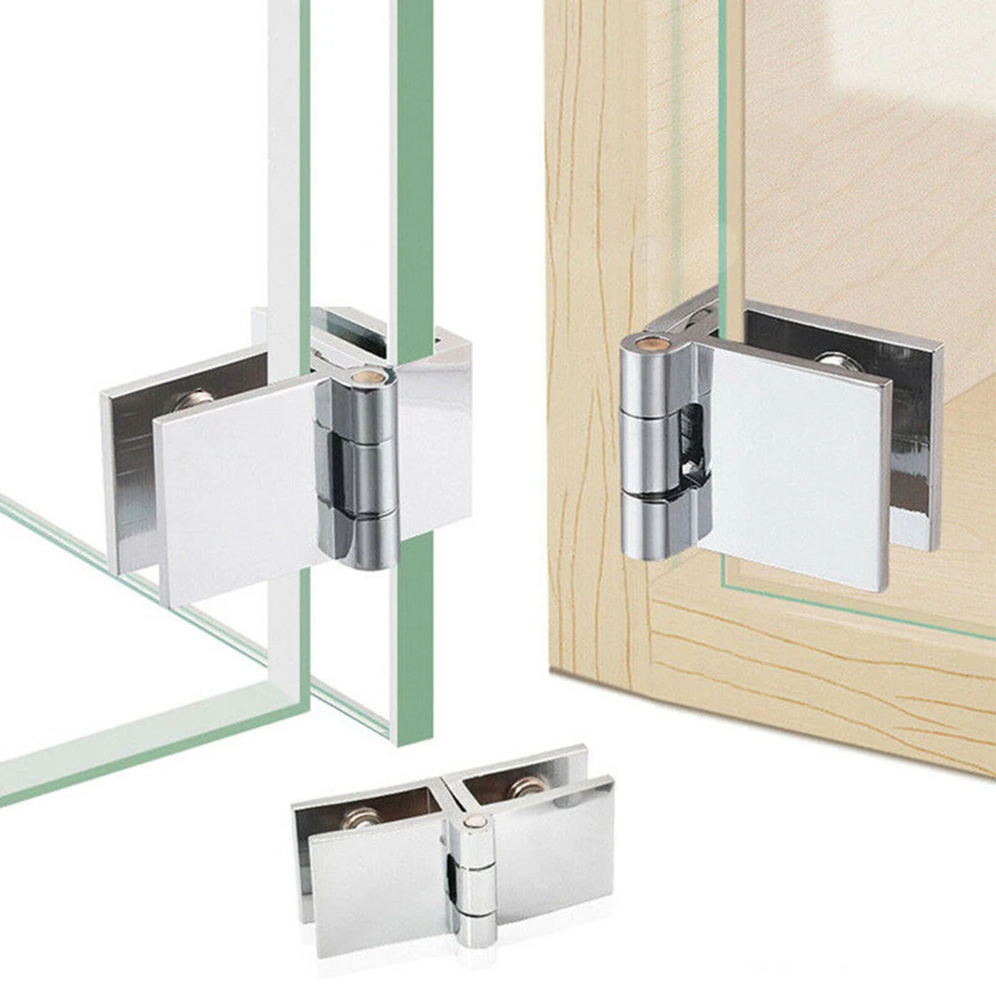 Description Picture 2 of itemGlass ===Door Hinge=== Clamp===Durable ===Bathroom Shower Glass Door Hinges Cabinet Cupboard Hardware Clamp Hinge Zinc Alloy