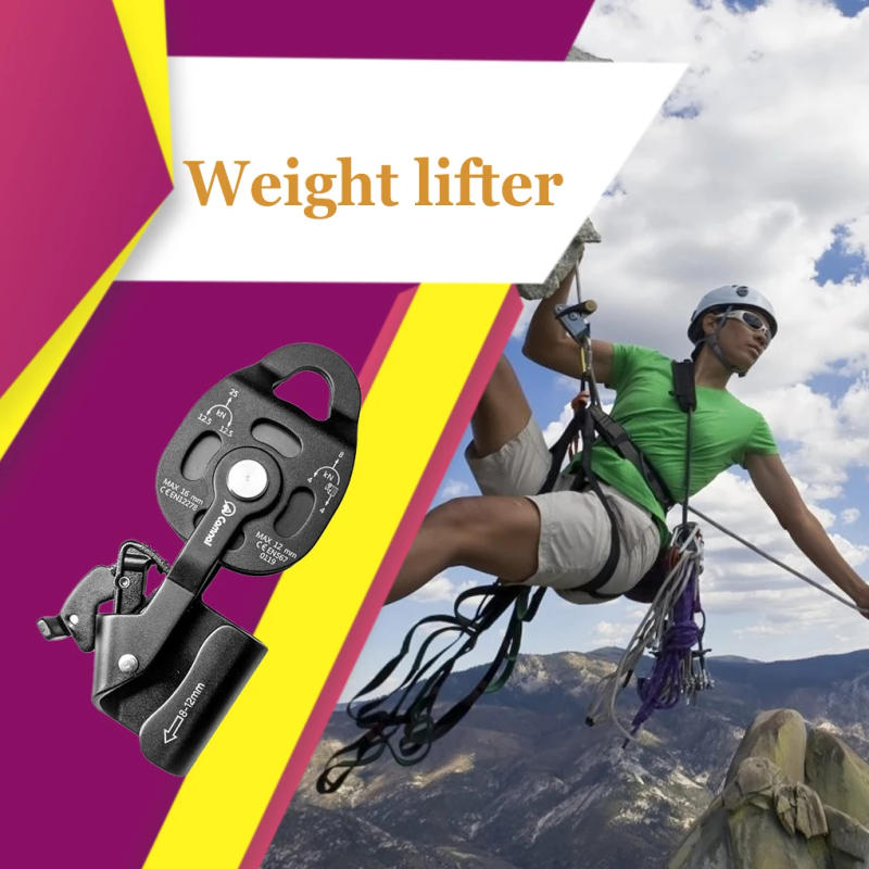 Description Picture 2 of itemClimbing Pulley Professional Durable Rock Climb Accessory Firm Load-bearing Ascender Lifter Equipment for Outdoor Sport Rescue
