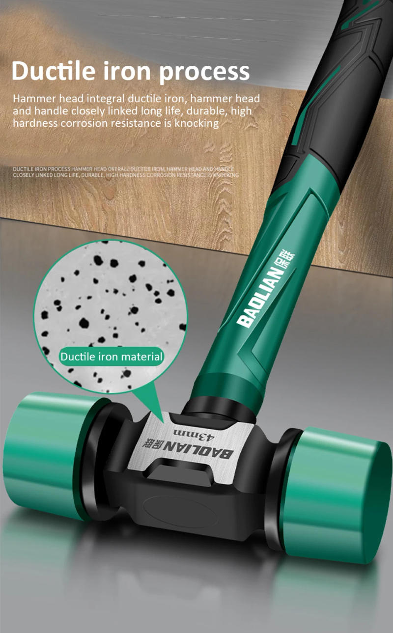 Description Picture 6 of itemRubber Hammer 27/36/43mm Multifunction Resilience Rubber Hammer Anti-vibration Non-slip TPR Head Installation Mallet Hand Tools