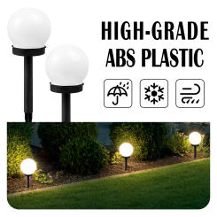10Cm LED Globe Lawn Yard Lamp Exterior Solar Lights 3000K Warm White Outdoor Waterproof LED Light Garden Street Landscape