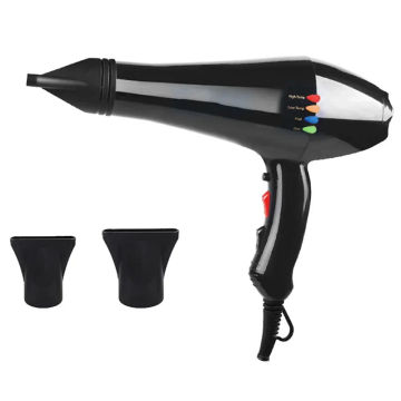 6000W Professional Hair Dryer Blowdryer for Salon High Speed Strong Wind 6 Gears Low Noise Lightweight Blower with 2 Nozzles