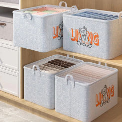 Large Fabric Box Storage Clothes Organizer Pants T-Shirt Jeans Organizer Box Drawer Bras Organizer Clothing Organization System