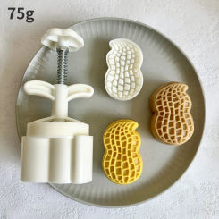 Mini Peanut Mooncake Mold Stamp Hand Pressure Chocolate Mold Food Grade Cookie Stamp Pastry Dessert Cake Decoration Tools