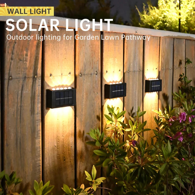 Description Picture 2 of item1-4PCS Solar Lamp Outdoor LED Lights IP65 Waterproof for Garden Decoration Balcony yard Street Wall Decor Lamps Gardening Light
