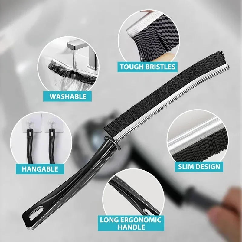 Description Picture 5 of itemCleaning Brush for Fine Seam Corners Groove Window Cleaning Tools Kitchen Bathroom Tiles Joints Brush Microfiber Toilet WC Brush