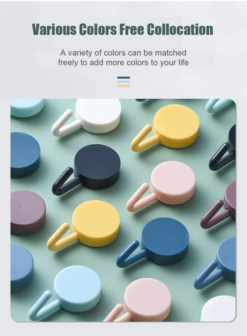 Description Picture 3 of itemSelf Adhesive Wall Hook Strong Without Drilling Coat Bag Bathroom Hanging Hooks Coat Rack Wall Hook Bathroom Hooks Coat Hanger