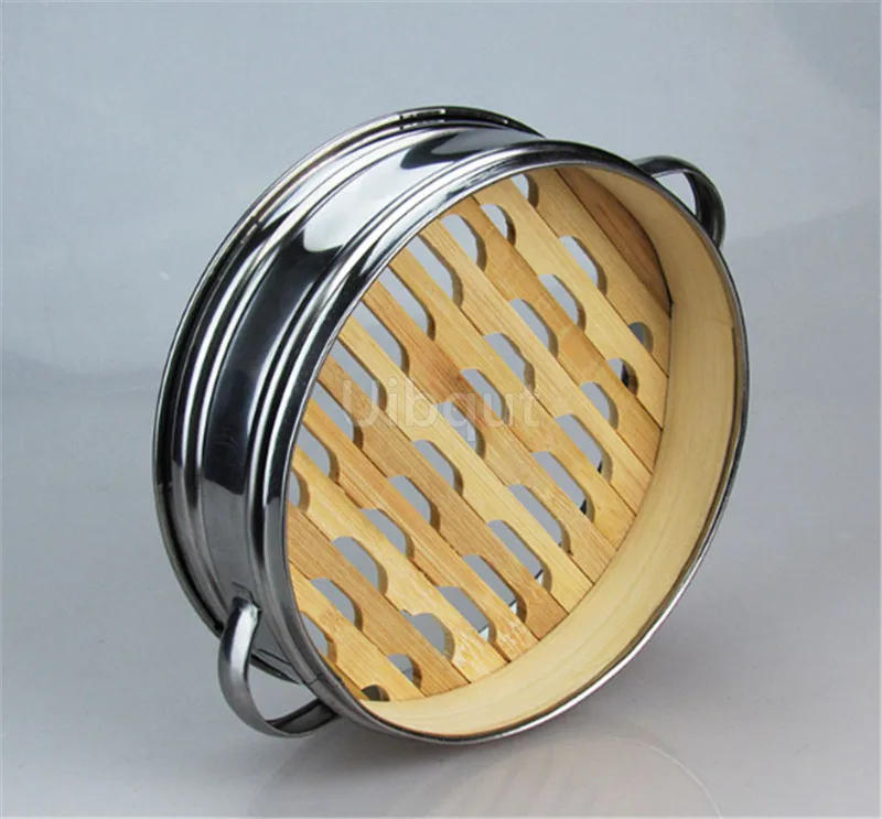 Description Picture 3 of itemStainless Steel Cookware Bamboo Steamer Bamboo Steamer Rice Snack Basket Set Dumpling Steamer Kitchen Cooking Tools