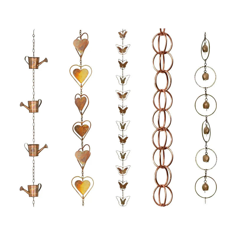 Description Picture 2 of itemRain Gutter Chain Downspout Replacement Decorative Garden Rainwater Catcher Home