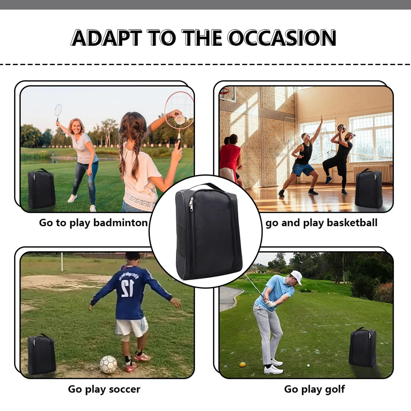 Description Picture 4 of itemGolf Shoe Bag Shoe Bag Breathable and Convenient Outdoor Sports Shoe Bag Available in Four Colors