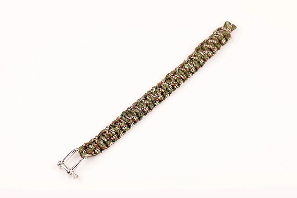 Description Picture 5 of itemOutdoor Survival Paracord Bracelet with Alloy U-shape Buckle Emergency Carabiner Tools Camo Braided for Men Women Camping Hiking