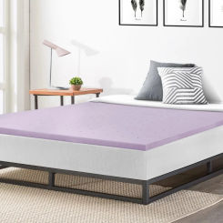 Mattress: 2-inch ventilated memory foam mattress cover with lavender soak