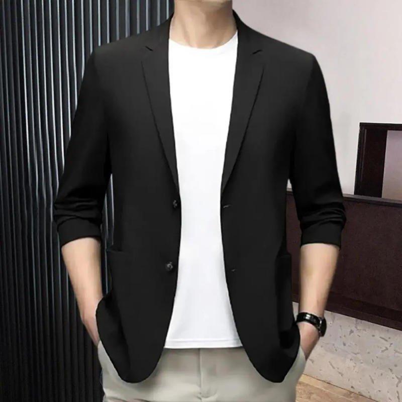 Description Picture 4 of itemMen Suit Coat Double Buttons Men Suit Jacket Sunscreen Men Business Coat