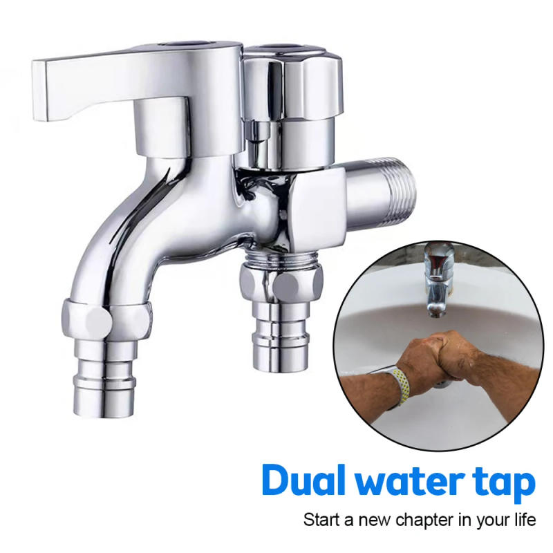 Description Picture 3 of itemWashing Machine Faucet Double Water Outlet Mop Pool Brass Tap Outdoor Garden Faucet Fast Bidet Faucets Bathroom Accessories