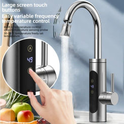 3300W 220V Electric Kitchen Water Heater Tap Instant Hot Stainless Steel Water Faucet Heater Cold Heating Faucet