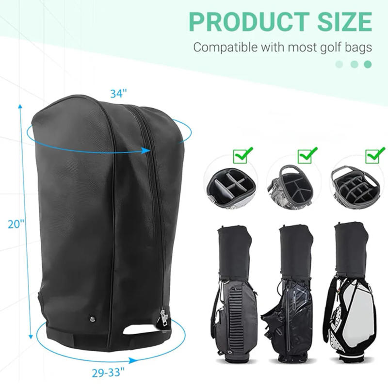 Description Picture 6 of itemGolf Bag Rain Cover Dustproof Rain Hood Club Protector Portable Golf Bag Rain Cover For Golf Bag And Carry Cart Stand Bag Parts