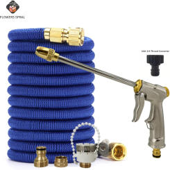 Garden Retractable Hose, Metal Water Gun, Adjustable Nozzle, Used For Yard Car Washing And Cleaning Tools, Garden Water Pipe